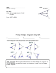 Proving Triangles Congruent Using ASA