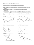 7-3 Study Guide – Identifying Similar Triangles
