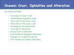 Lecture C - Ocean Crust and Ophiolites
