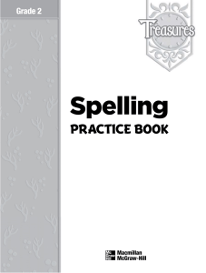 Spelling Workbook - Macmillan/McGraw-Hill