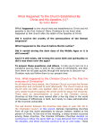 What Happened To the Church Established By Christ and His