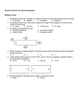 Physical Science Test Electromagnetism Multiple Choice 1