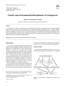 Genetic and environmental determinants of osteoporosis