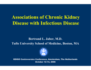 Associations Of Chronic Kidney Disease With Infectious