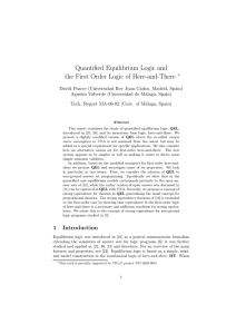Quantified Equilibrium Logic and the First Order Logic of Here