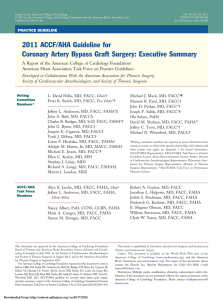 2011 ACCF/AHA Guideline for Coronary Artery Bypass Graft Surgery
