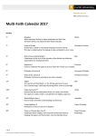 Multi-Faith Calendar 2017