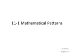 11-1 Mathematical Patterns