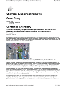 Contained Chemistry - SafeBridge Consultants, Inc.