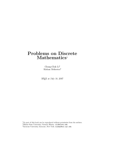 Problems on Discrete Mathematics1