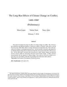 The Long-Run Effects of Climate Change on Conflict