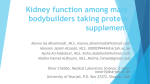 Kidney function among male bodybuilders taking protein supplement