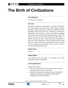 The Birth of Civilizations