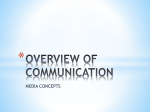 OVERVIEW OF COMMUNICATION