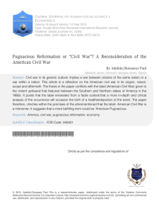 Pugnacious Reformation or “Civil War”? A