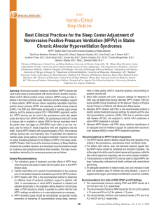 Best Clinical Practices for the Sleep Center Adjustment