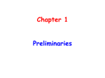 Chapter 1 Preliminaries Chapter 1 Topics Reasons for Studying