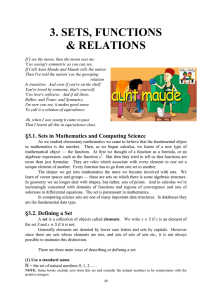 CHAP03 Sets, Functions and Relations