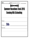 Hifz schooling scienc summer vacation task 5th