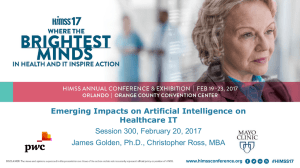 Emerging Impacts on Artificial Intelligence on Healthcare IT Session