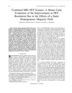Combined MRI-PET Scanner: A Monte Carlo Evaluation of the