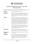 Human Immunodeficiency Virus (HIV) Infection/AIDS