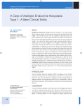 A Case of Multiple Endocrine Neoplasia Type 1: A Rare Clinical Entity