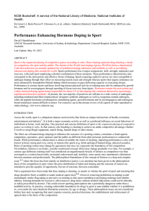 Performance Enhancing Hormone Doping in Sport
