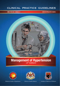 Management of Hypertension - Kementerian Kesihatan Malaysia