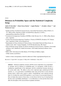 Distances in Probability Space and the Statistical Complexity