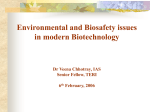 Environmental and biosafety issues in modern biotechnology: Dr