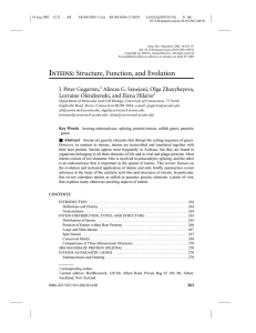 INTEINS: Structure, Function, and Evolution