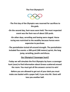 The First Olympics!!! - Mr. Davis` World History Webpage!