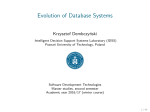 Evolution of Database Systems