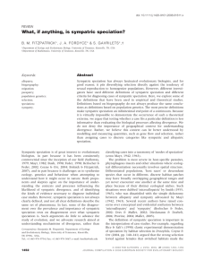 What, if anything, is sympatric speciation?