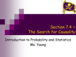 Section 7.4 ~ The Search for Causality