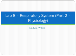 Lab 8 * Respiratory System (Part 2 * Physiology)