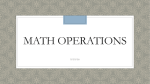 Chapter 2 (Math Operations) Powerpoint