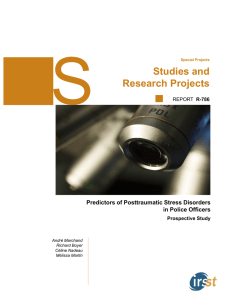 Predictors of Posttraumatic Stress Disorder in Police Officers