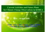 Current Activities and Future Plans for Climate Change