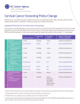 Cervical Cancer Screening Policy Change