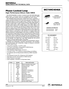 Phase-Locked Loop MC74HC4046A