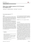 Effects of pre-radiation exposure to LLLT of normal and malignant cells