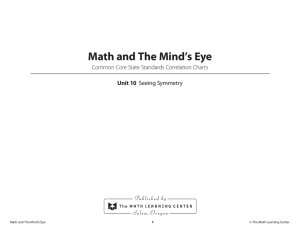 Math and The Mind`s Eye - The Math Learning Center Catalog