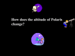 Altitude of Polaris changes with latitude