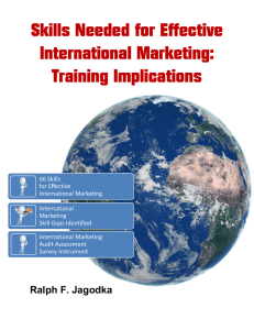 Skills Needed for Effective International Marketing: Training