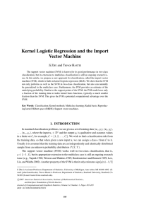 Kernel Logistic Regression and the Import
