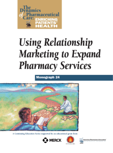 Using Relationship Marketing to Expand Pharmacy Services