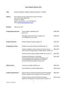 my CV - The University of Texas Medical School at Houston