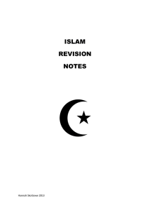 ISLAM REVISION NOTES - Ce